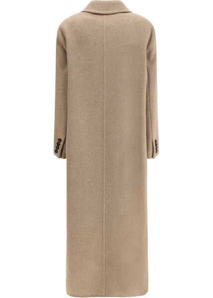 Paltoane Max Mara Cashmere Drap Coat MARRONE Femei (BM 19699928) 2