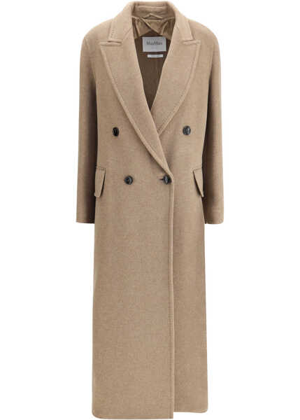 Paltoane Max Mara Cashmere Drap Coat MARRONE Femei (BM 19699928) 1