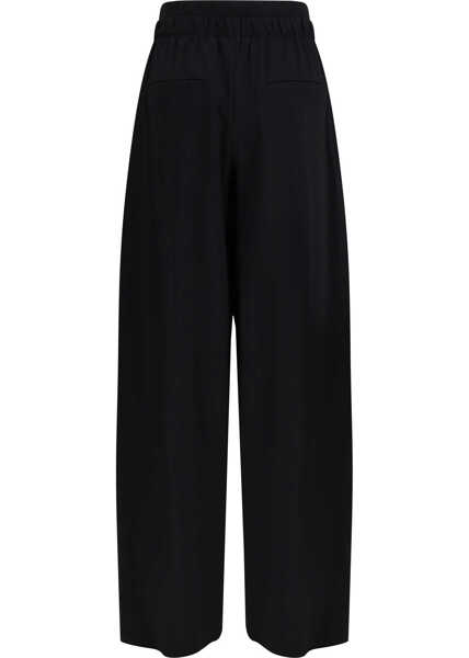 Pantaloni casual Max Mara Wide Stretch Wool Trousers NERO Femei (BM 19699931) 2