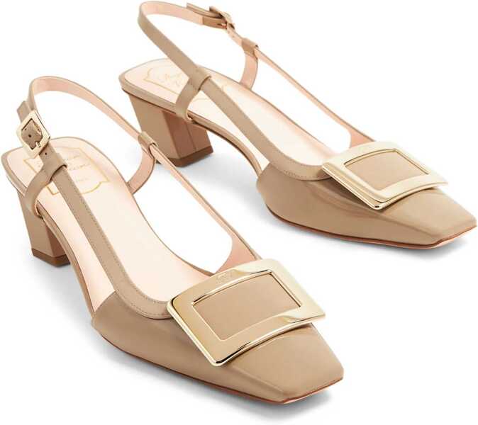 Pantofi cu toc Roger Vivier Belle Vivier Slingback Pumps BEIGE Femei (BM 19700240) 5