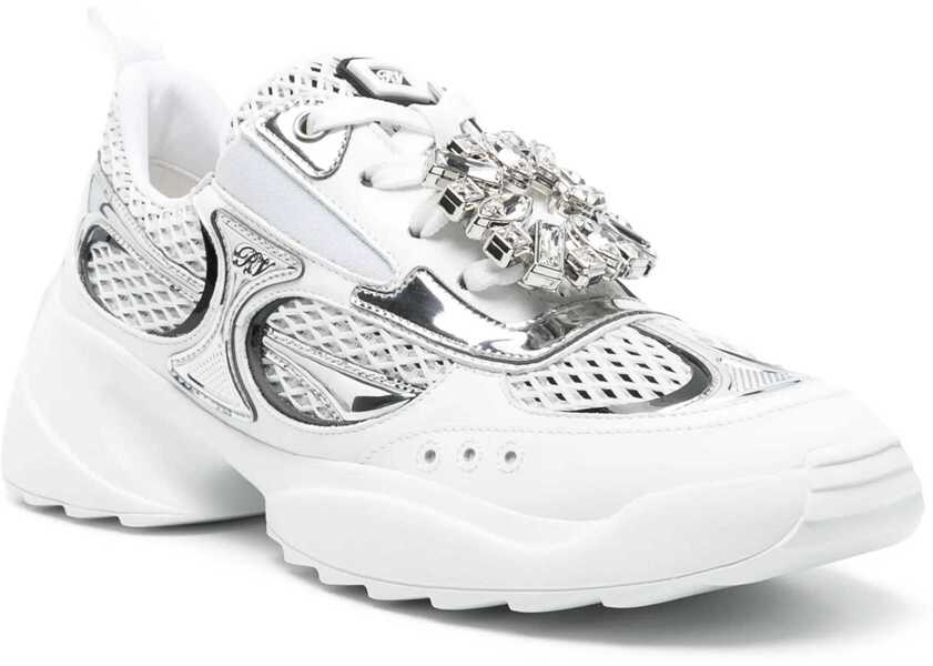 Sneakers Roger Vivier Viv On The Run Sneakers WHITE Femei (BM 19700243) 2