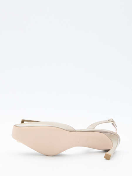 Pantofi cu toc Roger Vivier Trompette Metal Slingback Pumps BEIGE Femei (BM 19700255) 4