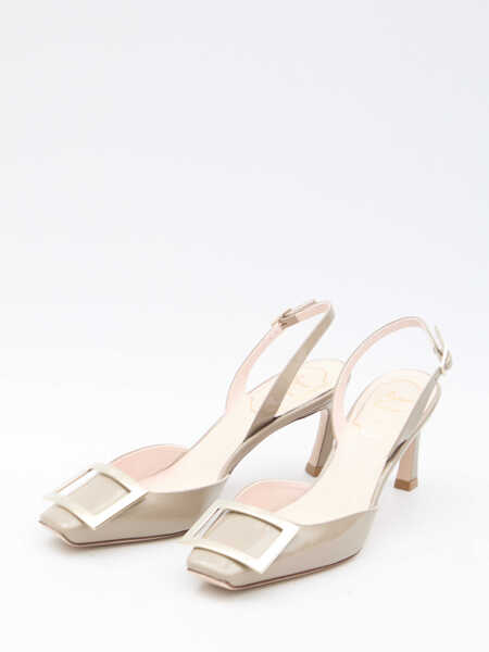 Pantofi cu toc Roger Vivier Trompette Metal Slingback Pumps BEIGE Femei (BM 19700255) 5