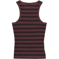 Topuri Ganni Dama - Bluze Ganni Striped Sleeveless Top BROWN Femei (BM 19700276) - B-mall.ro