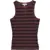 Ganni Striped Sleeveless Top BROWN