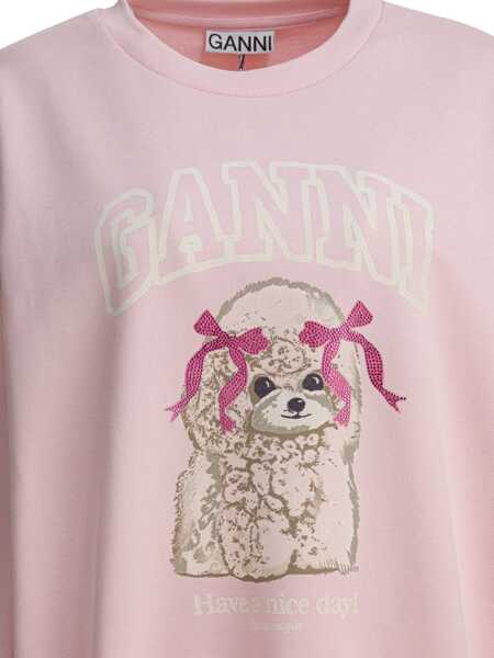 Bluze de trening Ganni Poodle Sweatshirt PINK Femei (BM 19700309) 3