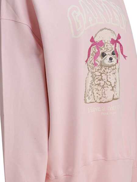 Bluze de trening Ganni Poodle Sweatshirt PINK Femei (BM 19700309) 4