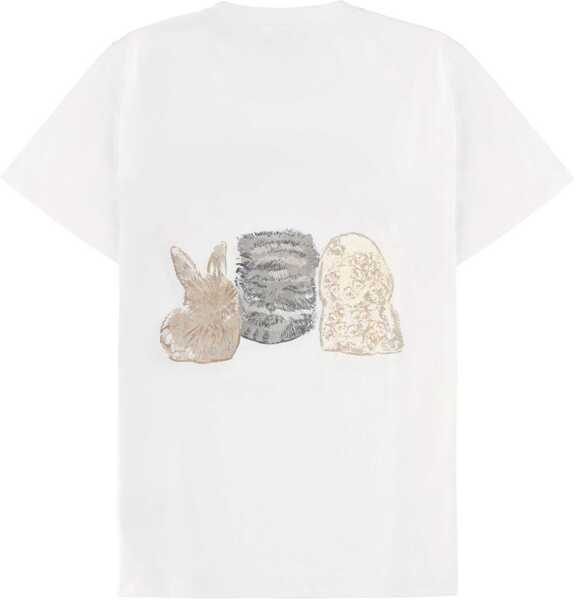 Tricouri Ganni Animals T-Shirt WHITE Femei (BM 19700336) 2