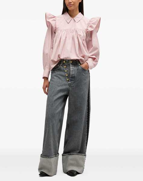 Bluze Ganni Shirt With Puffy Straps PINK Femei (BM 19700360) 2