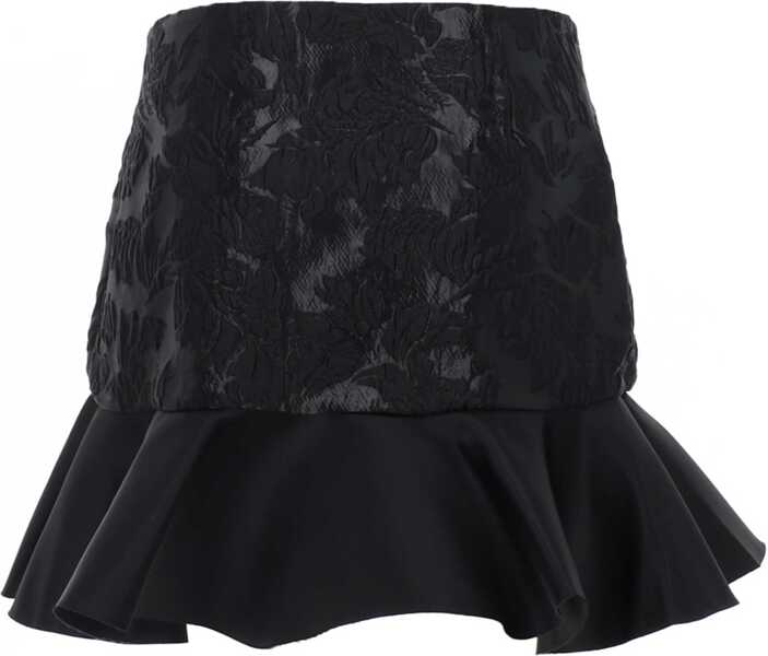 Fuste casual Ganni Satin Miniskirt BLACK Femei (BM 19700399) 2