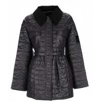 Paltoane Midi Coat With Logo Patch Femei