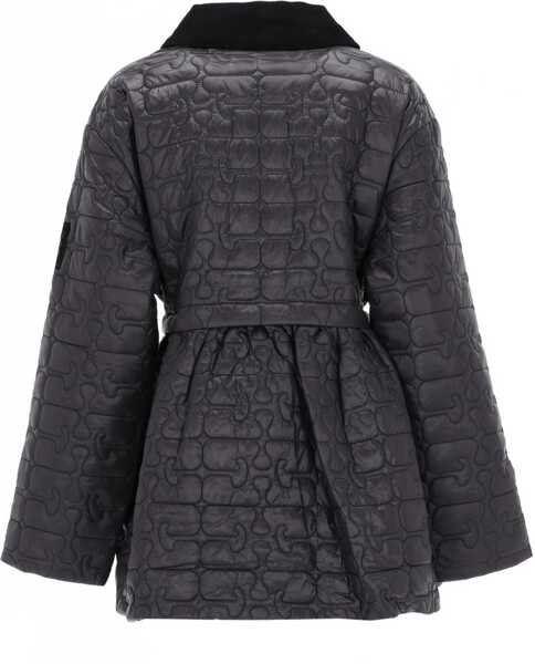 Paltoane Ganni Midi Coat With Logo Patch MULTICOLOUR Femei (BM 19700408) 2