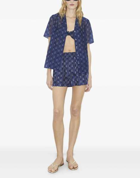 Pantaloni scurti Tory Burch Shorts Camp BLUE Femei (BM 19700426) 3