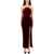Self-Portrait Long Velvet Dress BORDEAUX