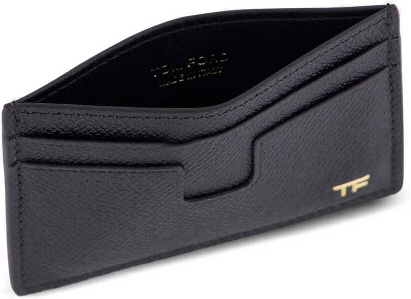 Portofele Tom Ford Card Holder With Logo BLACK Barbati (BM 19700513) 3