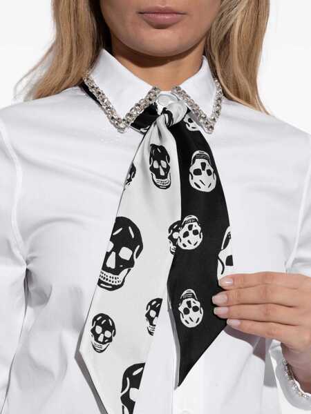Esarfe Alexander McQueen Skull Scarf BLACK Femei (BM 19700540) 4