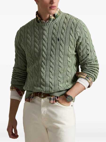 Pulovere casual Ralph Lauren Cable Knit With Logo GREEN Barbati (BM 19700570) 3