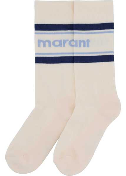 Sosete Isabel Marant Dona Socks With Logo BLUE Femei (BM 19700591) 2