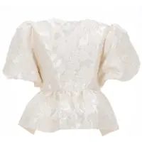 Topuri Ganni Dama - Bluze Ganni Top Peplum IVORY Femei (BM 19700627) - B-mall.ro