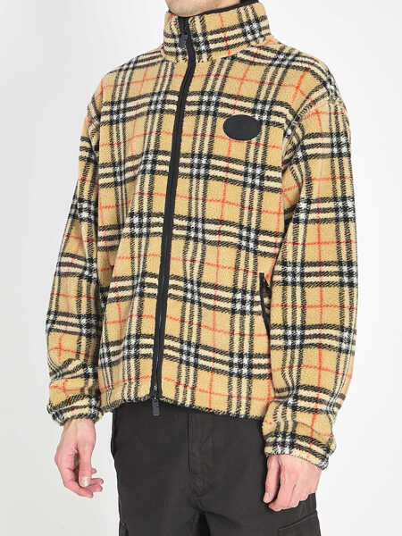 Bomber jacket Burberry Check Wool-Blend Fleece BEIGE Barbati (BM 19701071) 2
