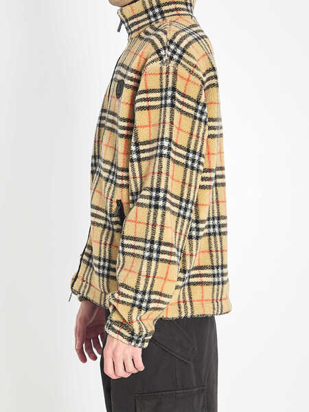 Bomber jacket Burberry Check Wool-Blend Fleece BEIGE Barbati (BM 19701071) 3