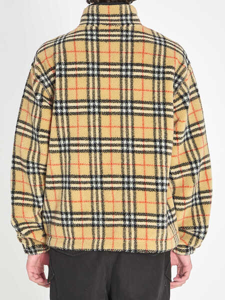 Bomber jacket Burberry Check Wool-Blend Fleece BEIGE Barbati (BM 19701071) 4