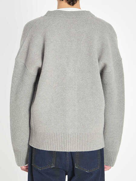 Cardigane AMI Paris Ami De Coeur Cardigan GREY Barbati (BM 19701077) 4