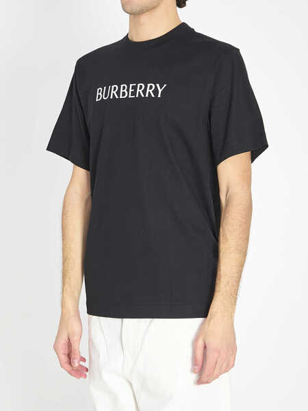 Tricouri Burberry T-Shirt In Cotton With Logo BLACK Barbati (BM 19701104) 2