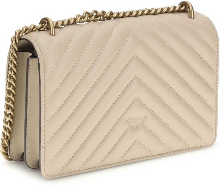 Genti de umar Pinko Mini Love Shoulder Bag BEIGE-GRIGIO FUMO-ANTIQUE GOLD Femei (BM 19701164) 3