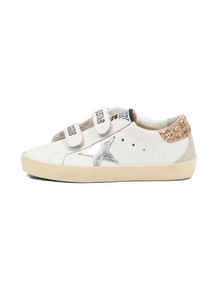 Sneakers Golden Goose OLD SCHOOL LEATHER UPPER LAMINATED STAR GLITTER HEEL SUEDE SPUR White Fete (BM 19701207) 5