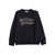 Golden Goose JOURNEY  BOY'S CREW NECK SWEATSHIRT BLEND COTTON FLEECE WITH LOGO PRINT Blue