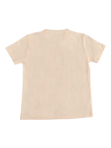 Tricouri Golden Goose JOURNEY BOYS T-SHIRT COTTON JERSEY  FLOCKED LOGO PRINT White Baieti (BM 19701213) 2