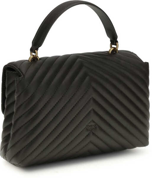 Genti de mana Pinko Love Lady Handbag VERDE FANGO-ANTIQUE GOLD Femei (BM 19701305) 3