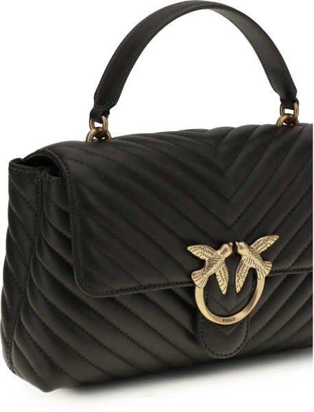 Genti de mana Pinko Love Lady Handbag VERDE FANGO-ANTIQUE GOLD Femei (BM 19701305) 4