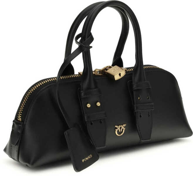 Genti de mana Pinko Escape Baguette Handbag NERO-ANTIQUE GOLD Femei (BM 19701314) 2