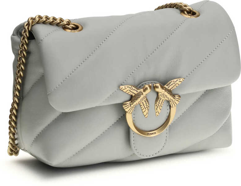 Genti de umar Pinko Love Mini Puff Shoulder Bag GRIGIO PERLA-ANTIQUE GOLD Femei (BM 19701317) 2