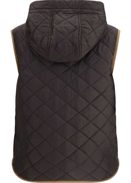 Geci de iarna Brunello Cucinelli Hooded padded Gilet CARBONE Femei (BM 19701323) 2