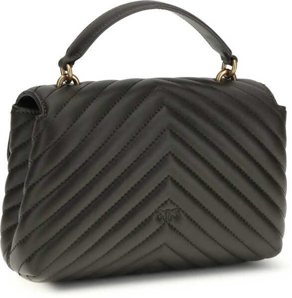 Genti de mana Pinko Love Lady Mini Handbag VERDE FANGO-ANTIQUE GOLD Femei (BM 19701329) 3