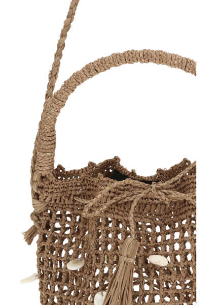 Genti de umar ALANUI Precious Moments Bucket Bag BROWN  PEARL Femei (BM 19701341) 4