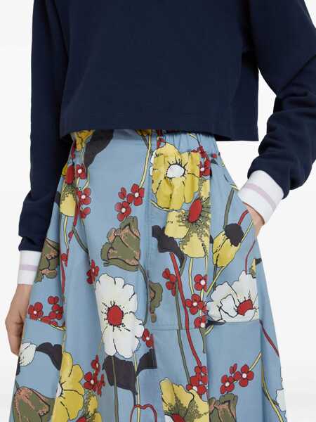 Fuste Marni Flared floral midi Skirt SKY Femei (BM 19701344) 5