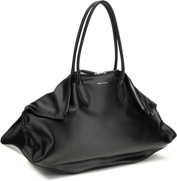 Genti de umar Alexander McQueen Manta Maxi Shoulder Bag BLACK/SILVER Femei (BM 19701347) 2