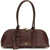 Pinko Large Bowling Baguette Shoulder Bag BURGUNDY WINE-ANTIQUE GOLD