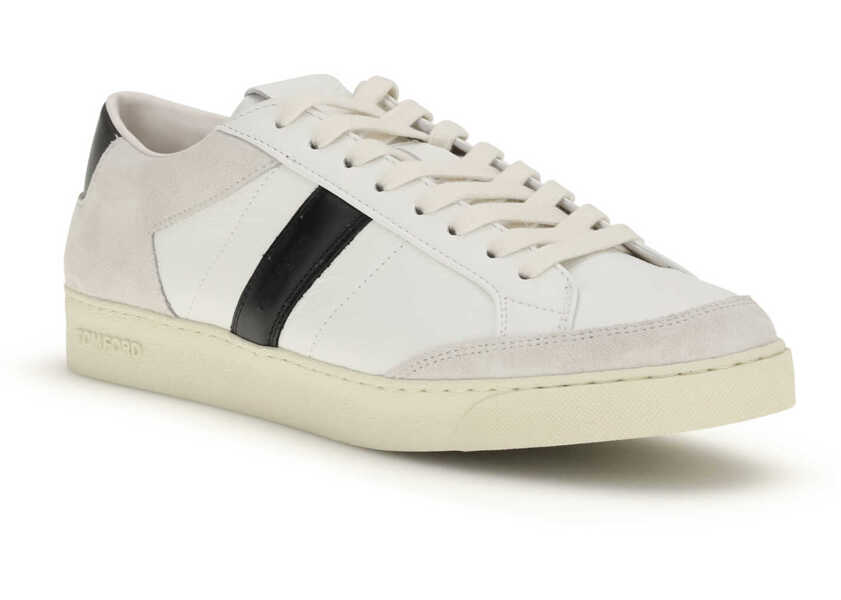 Sneakers Tom Ford Leather Sneakers WHITE  CREAM Barbati (BM 19701359) 2