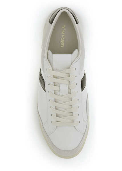 Sneakers Tom Ford Leather Sneakers WHITE  CREAM Barbati (BM 19701359) 4