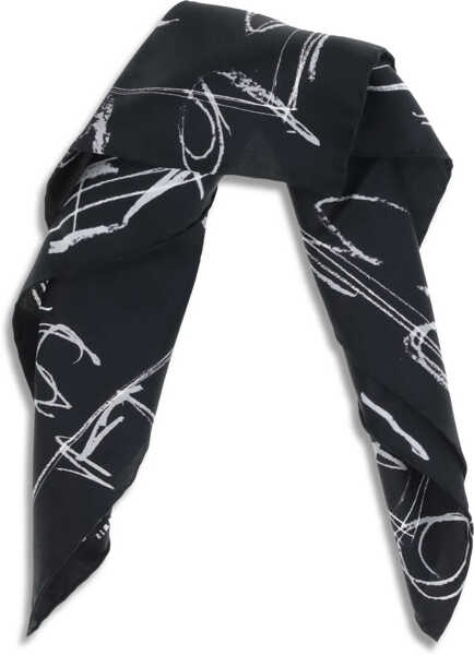 Esarfe Maison Margiela Numerical silk Scarf BLACK Barbati (BM 19701371) 2