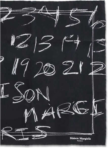 Esarfe Maison Margiela Numerical silk Scarf BLACK Barbati (BM 19701371) 3