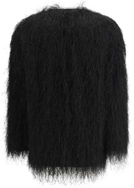 Paltoane LOULOU DE SAISON Filippo fringed Coat BLACK Femei (BM 19701389) 2