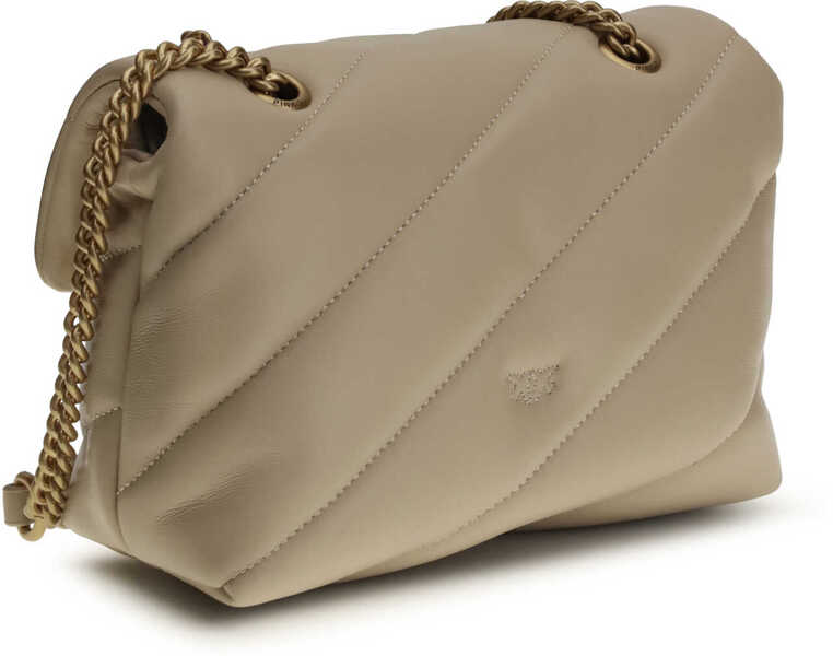 Genti de umar Pinko Love Mini Puff Shoulder Bag BEIGE-GRIGIO FUMO-ANTIQUE GOLD Femei (BM 19701392) 3