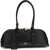 Pinko Large Bowling Baguette Shoulder Bag NERO-ANTIQUE GOLD