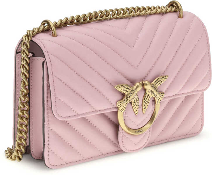 Genti de umar Pinko Mini Love Shoulder Bag ROSA CHIARO-ANTIQUE GOLD Femei (BM 19701416) 2